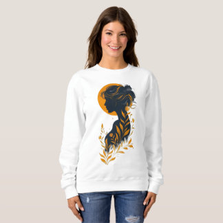 Künstlerisches Frauensilhouette Sweatshirt