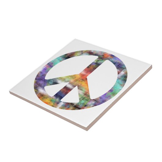 Künstlerisches Friedenszeichen Fliese (Seite)