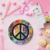 Künstlerisches Friedenszeichen Pappteller (Party)