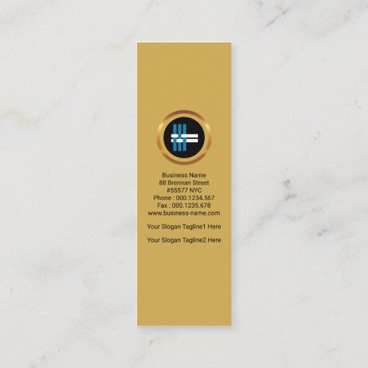 Künstlerisches Gebäude blockiert strukturelle Mini Visitenkarte (Rückseite)