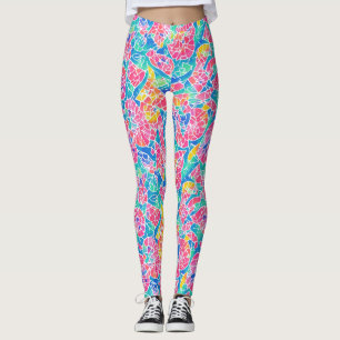 Künstlerisches geometrisches Regenbogenfarbenmuste Leggings