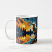 Künstlerisches Glasfensterhirsch Kaffeetasse (Links)