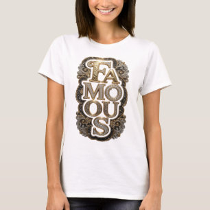Künstlerisches Gold Berühmtes Slogan-Design T-Shirt