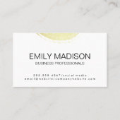 Künstlerisches Gold gebürstet (schwarz / weiß) Visitenkarte (Rückseite)