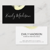 Künstlerisches Gold gebürstet (schwarz / weiß) Visitenkarte (Vorne/Hinten)