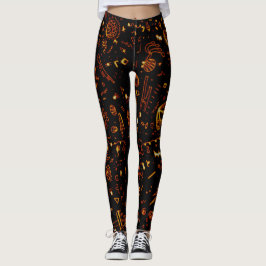 Künstlerisches Gold Leggings