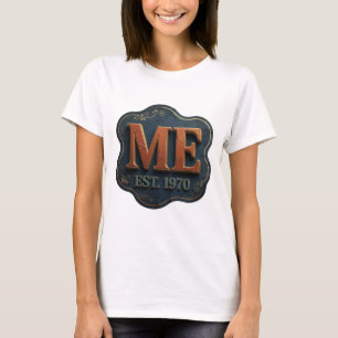 Künstlerisches Gold ME EST 1970 Modernes Design T-Shirt