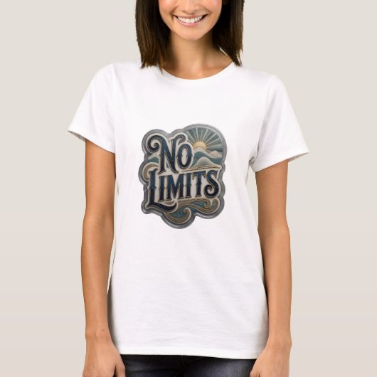 Künstlerisches Gold NO LIMITS T-Shirt (Vorderseite)