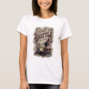 Künstlerisches Gold START EINE FLASCHE NICHT KRIEG T-Shirt