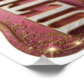 Künstlerisches Gold ULTRA Textdesign Poster (Ecke)