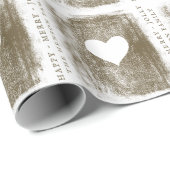 Künstlerisches Goldenes Herz Zeichne Familie Weihn Geschenkpapier (Rolleneckpunkt)