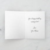 Künstlerisches Graugelbes Blumenwasser zum Geburts Karte (Innenseite)