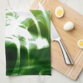 "Künstlerisches Grün " Geschirrtuch (Viertel Falte)