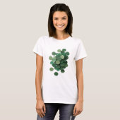 Künstlerisches Grün GRÜNE BLÄTTER Text Design T-Shirt (Vorne ganz)