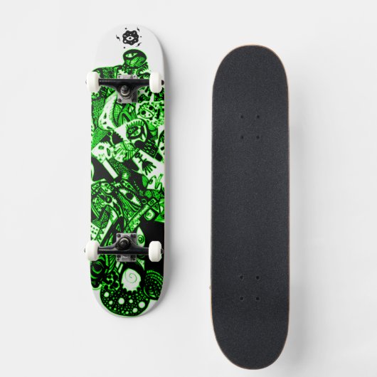Künstlerisches Grün Skateboard (Vorderseite)