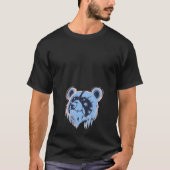 Künstlerisches Grunge Bear Face Grafisches T-Shirt (Vorderseite)