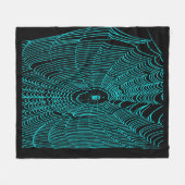 Künstlerisches Halloween-Cobweb-Doodle auf Türki Fleecedecke (Vorderseite (Horizontal))
