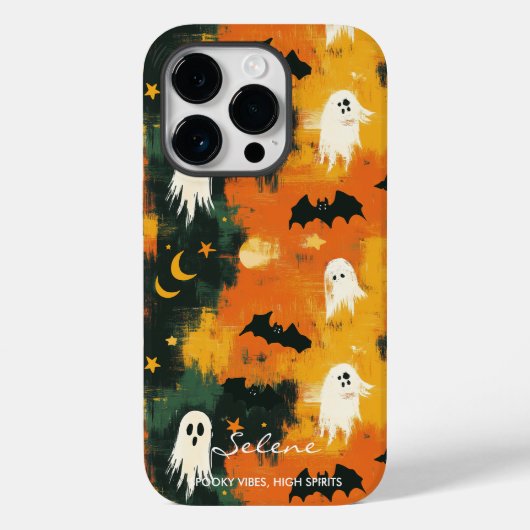 Künstlerisches Halloween - Gespenster und Flederma Case-Mate iPhone Hülle (Rückseite)