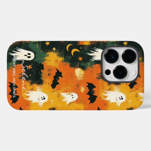 Künstlerisches Halloween - Gespenster und Flederma Case-Mate iPhone Hülle (Rückseite (Horizontal))