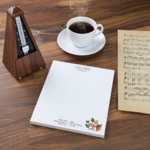 Künstlerisches Herbst-Piano benutzerdefiniertes No Notizblock