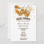 Künstlerisches Herbstleaves Hochzeitssemble Brautp Einladung (Vorderseite)