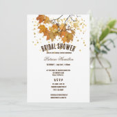 Künstlerisches Herbstleaves Hochzeitssemble Brautp Einladung (Stehend Vorderseite)