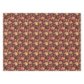 Künstlerisches Herbstmuster auf Rich Brown Tischdecke (Vorderseite (Horizontal))