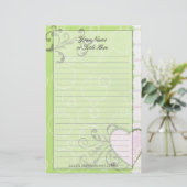 Künstlerisches Herz-Briefpapier Briefpapier (Stehend Vorderseite)