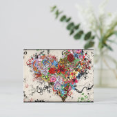 künstlerisches Herz Postkarte