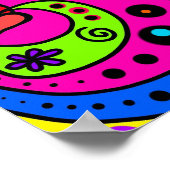 Künstlerisches Herzdesign Poster (Ecke)