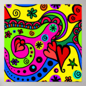 Künstlerisches Herzdesign Poster (Vorne)