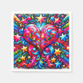 Künstlerisches Herzdesign Serviette (Vorderseite)