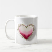 Künstlerisches herzförmiges Design Kaffeetasse (Links)