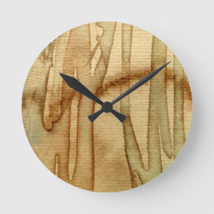 Künstlerisches Hintergrund-Aquarell 2 Runde Wanduhr