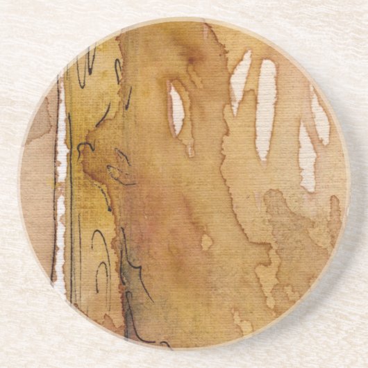 Künstlerisches Hintergrund-Aquarell Getränkeuntersetzer (Vorne)