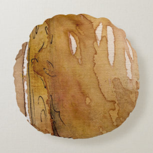 Künstlerisches Hintergrund-Aquarell Rundes Kissen