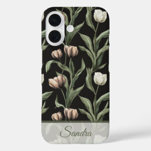 Künstlerisches Hochzeitsgeschenk Tulpe Maßanfertig iPhone 16 Hülle