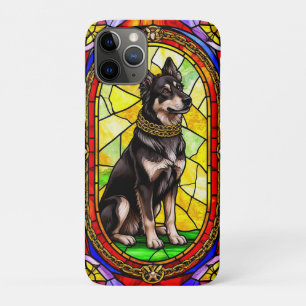 Künstlerisches Hunde-Buntglasporträt Case-Mate iPhone Hülle