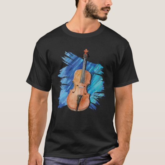 Künstlerisches Instrument Viola Painting Violist M T-Shirt (Vorderseite)