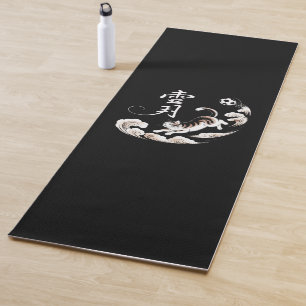 Künstlerisches Japanisches Katzenfußball für Yogi- Yogamatte