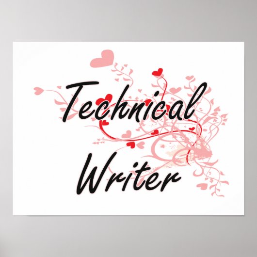 Künstlerisches Jobdesign mit Herz Poster (Vorne)