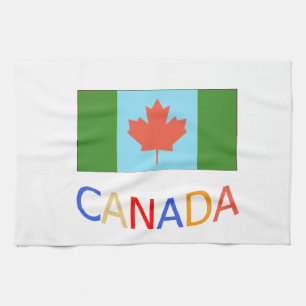 Künstlerisches Kanada Flaggenpatriotismus. Kanada Geschirrtuch