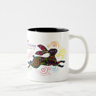 Künstlerisches Kaninchen Zweifarbige Tasse
