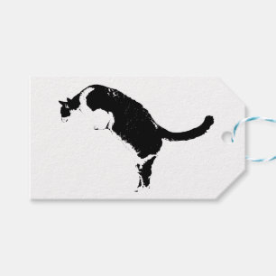 Künstlerisches Katzen-Tag Geschenkanhänger
