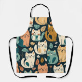 Künstlerisches Katzenmuster Niedlich Schürze (Vorderseite)