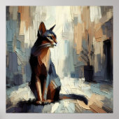 Künstlerisches Katzenposter Poster (Vorne)