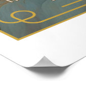 Künstlerisches KI-Poster für Frauen und Mond Poster (Ecke)