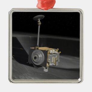 Künstlerisches Konzept des Lunar-Aufklärungsorbis Silbernes Ornament