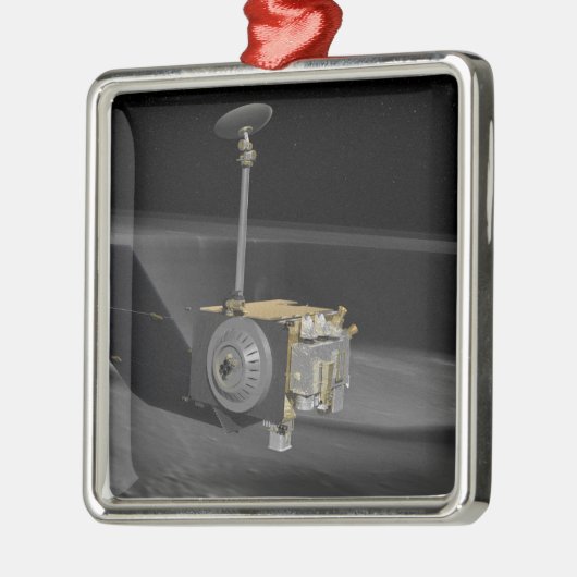 Künstlerisches Konzept des Lunar-Aufklärungsorbis Silbernes Ornament (Links)