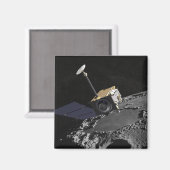 Künstlerisches Konzept des Lunar Reconnaissance Or Magnet (Vorderseite/Rückseite)
